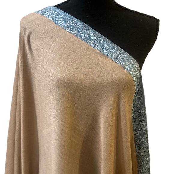 100% Hand Embroidered Kashmiri Tilla Work,UNISEX Shawl, Pashmina Shawl,